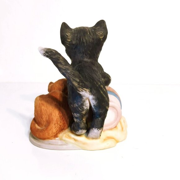 Mischief By Heidi Fennell Hand-Painted Porcelain Cat Figurine 1986 Franklin Mint - Picture 3 of 5